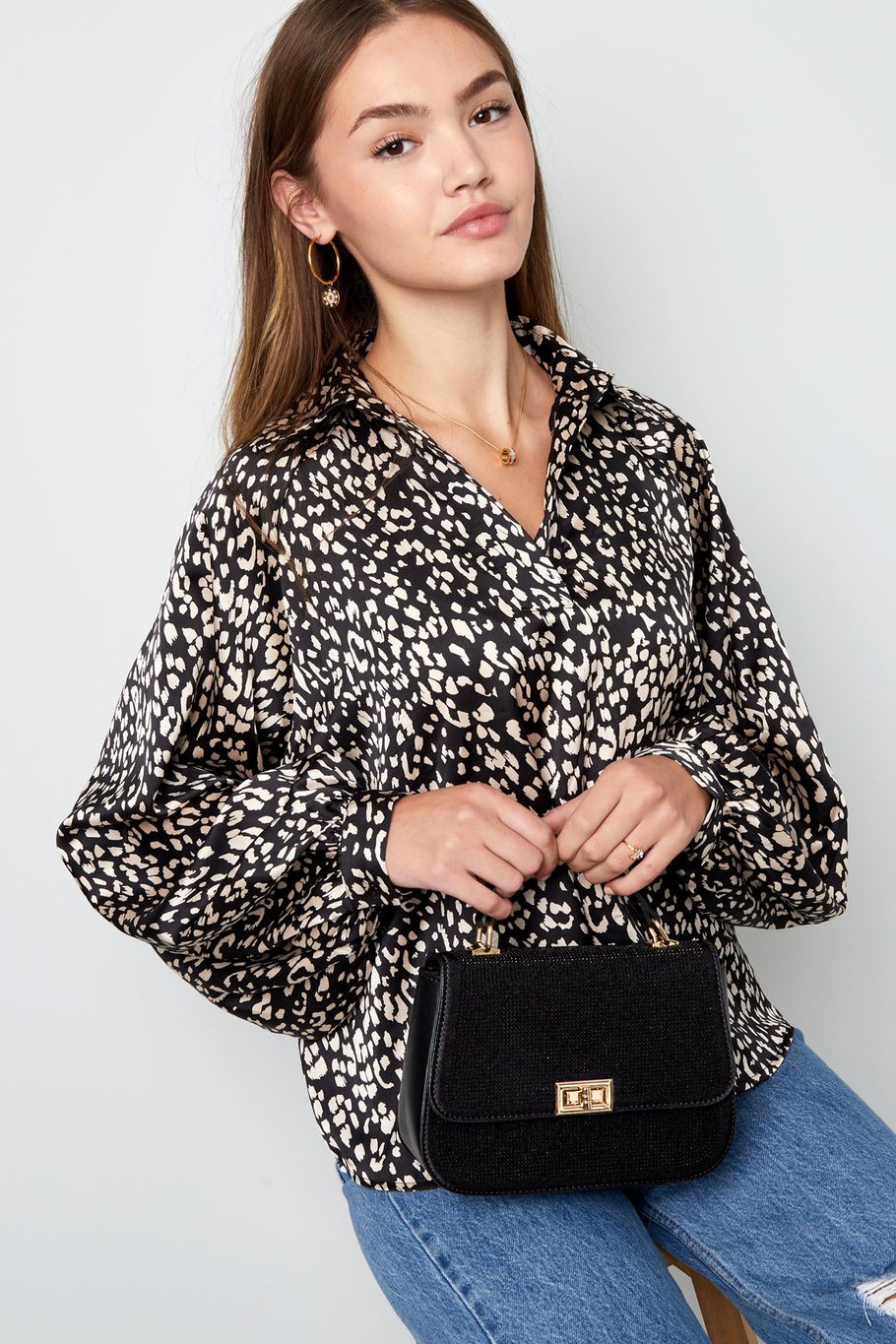 Handbag glamor - purple PU Picture4